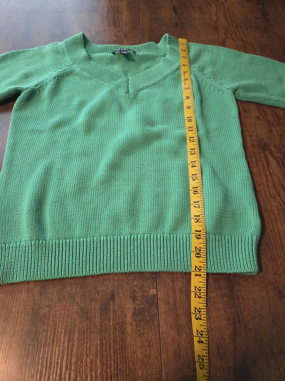 Lauren Ralph Lauren Women's V Neck Sweater Green Size Large - Picture 6 of 7